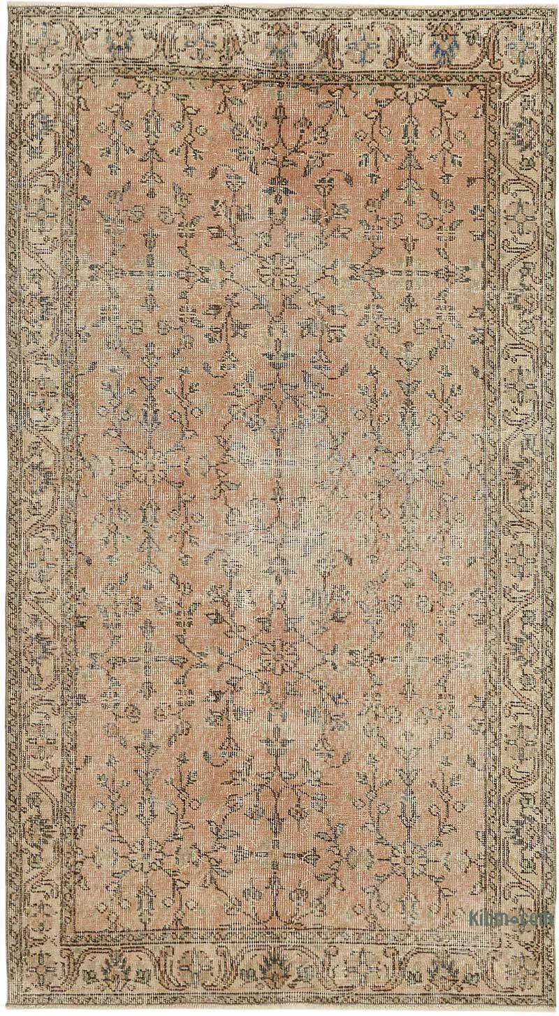 Alfombra Vintage Turca Anudada a Mano - 111 cm x 202 cm - K0082716