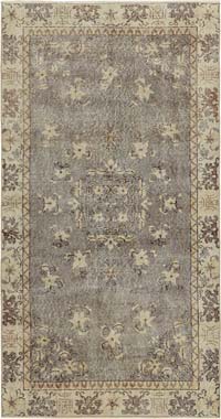 Vintage Turkish Hand-Knotted Rug - 3' 7" x 6' 7" (43" x 79")