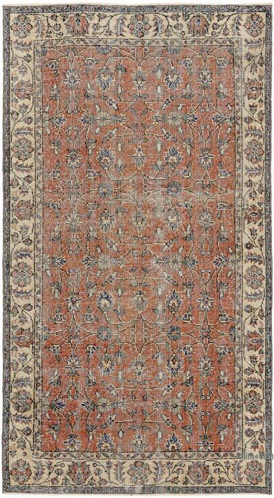 Alfombra Vintage Turca Anudada a Mano - 113 cm x 205 cm