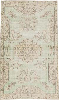Alfombra Vintage Turca Anudada a Mano - 128 cm x 217 cm