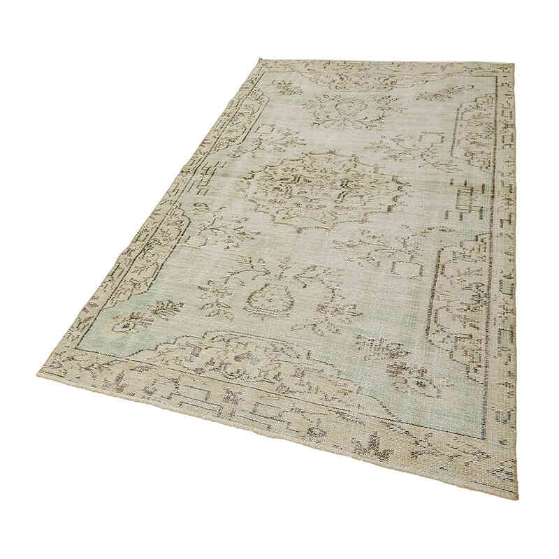 Alfombra Vintage Turca Anudada a Mano - 128 cm x 217 cm - K0082723