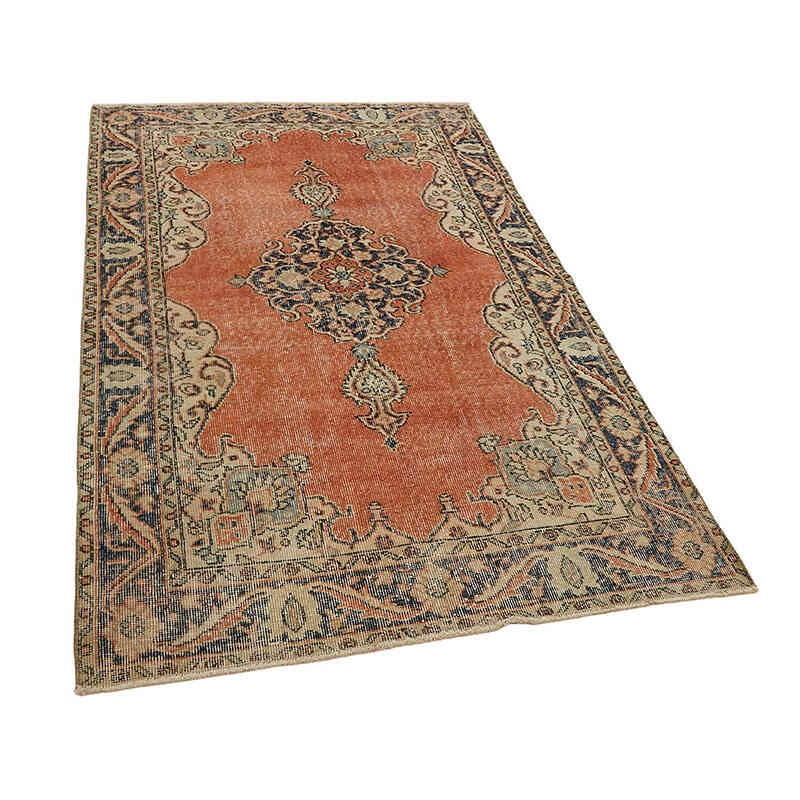 El Dokuma Vintage Halı - 117 cm x 196 cm - K0082725