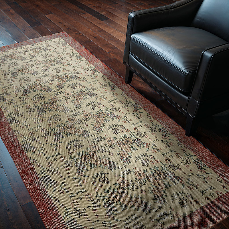 Vintage Turkish Hand-Knotted Rug - 3' 8" x 7' 1" (44" x 85") - K0082727