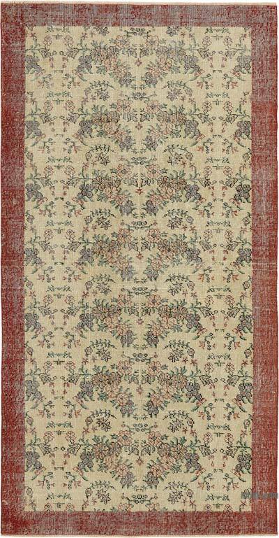 Vintage Turkish Hand-Knotted Rug - 3' 8" x 7' 1" (44" x 85")