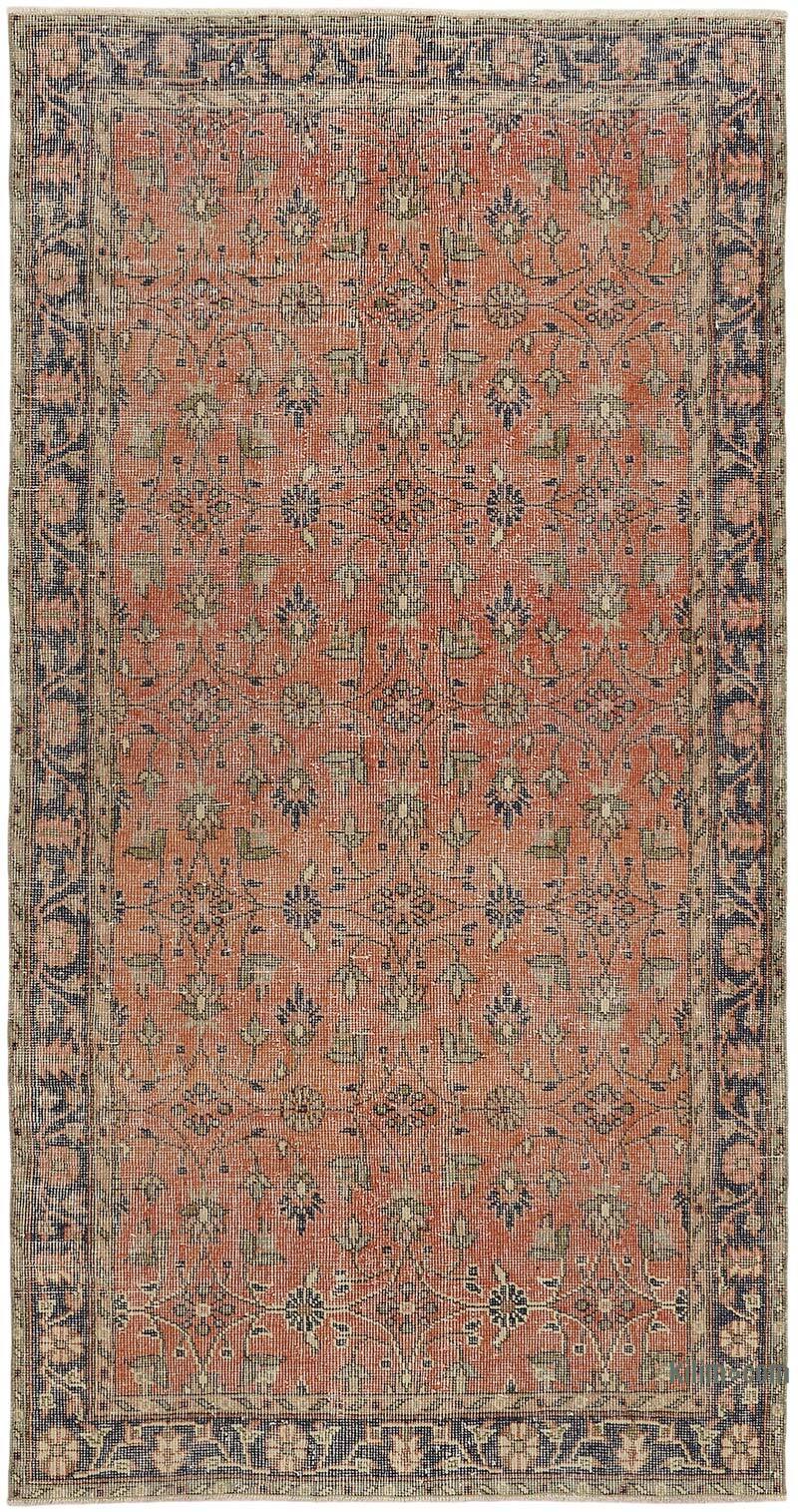 Alfombra Vintage Turca Anudada a Mano - 111 cm x 210 cm - K0082728