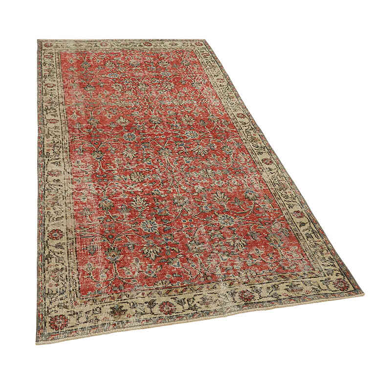 El Dokuma Vintage Halı - 110 cm x 202 cm - K0082737