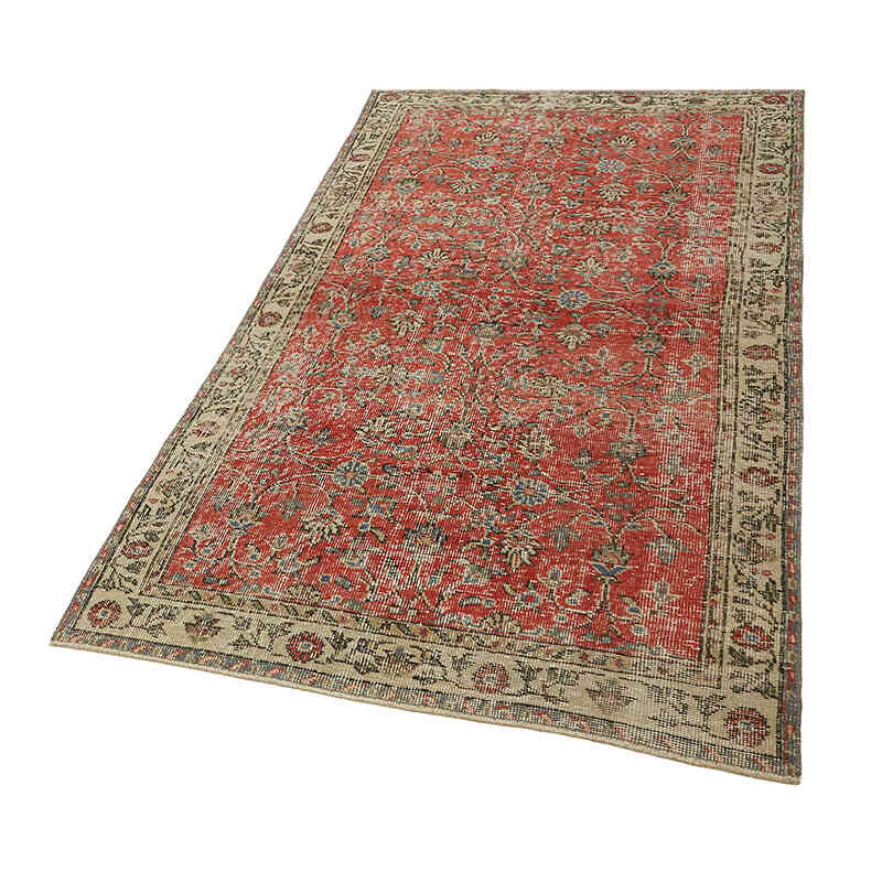 El Dokuma Vintage Halı - 110 cm x 202 cm - K0082737
