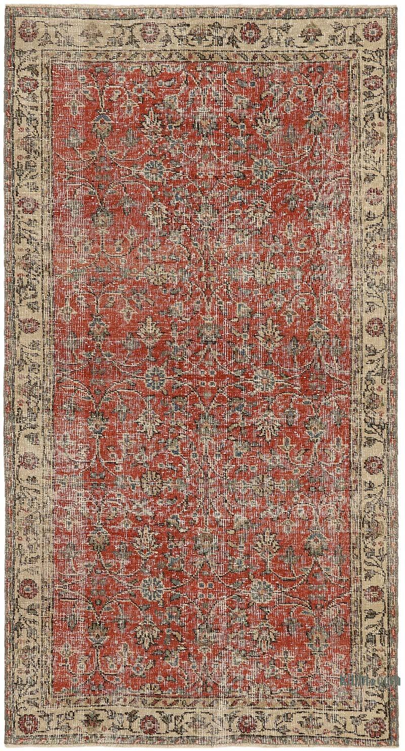 El Dokuma Vintage Halı - 110 cm x 202 cm - K0082737