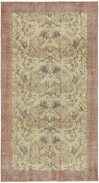 Alfombra Vintage Turca Anudada a Mano - 110 cm x 200 cm