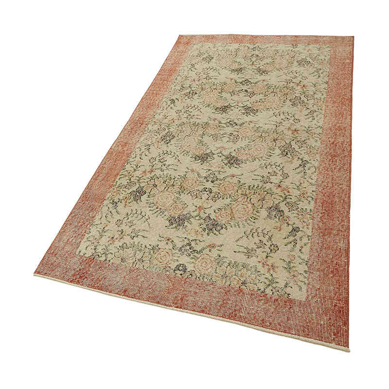 Alfombra Vintage Turca Anudada a Mano - 110 cm x 200 cm - K0082738