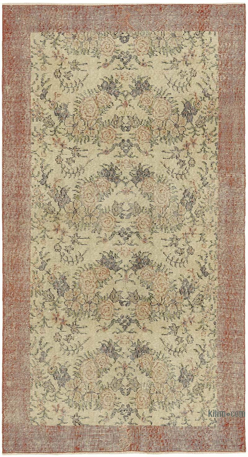 Alfombra Vintage Turca Anudada a Mano - 110 cm x 200 cm - K0082738