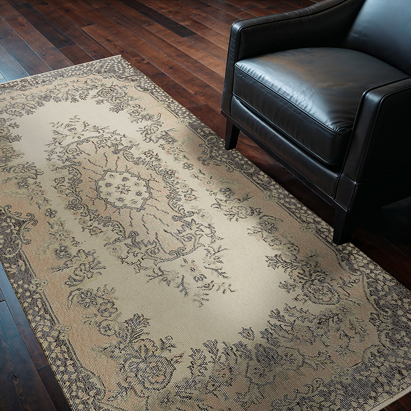 Vintage Turkish Hand-Knotted Rug - 3' 10" x 7'  (46" x 84") - K0082744