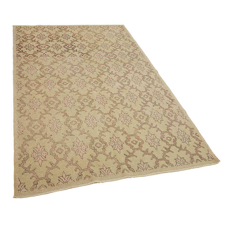 Alfombra Vintage Turca Anudada a Mano - 140 cm x 213 cm - K0082747