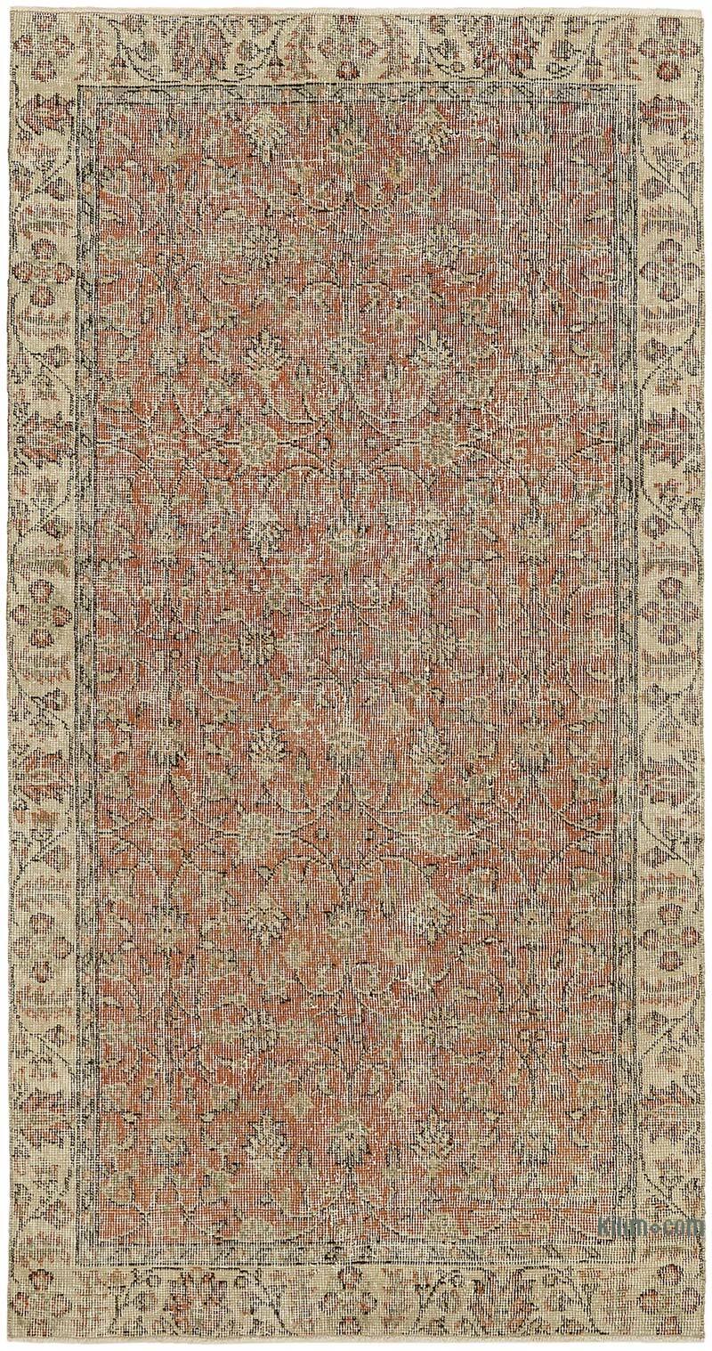 Alfombra Vintage Turca Anudada a Mano - 105 cm x 198 cm - K0082749