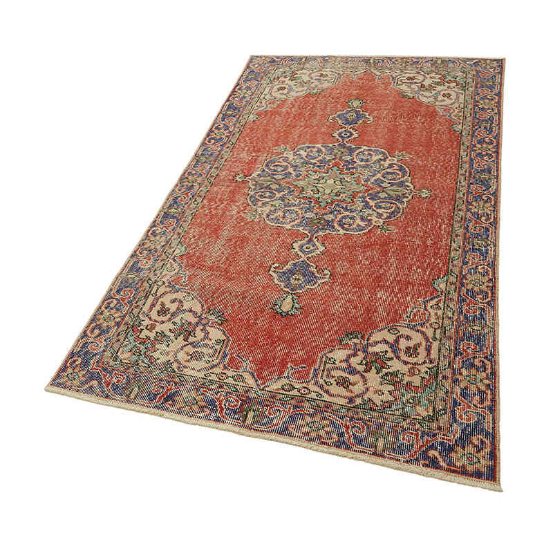 El Dokuma Vintage Halı - 107 cm x 206 cm - K0082753