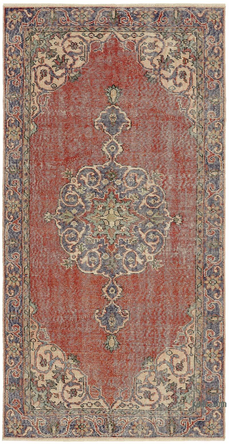 El Dokuma Vintage Halı - 107 cm x 206 cm - K0082753