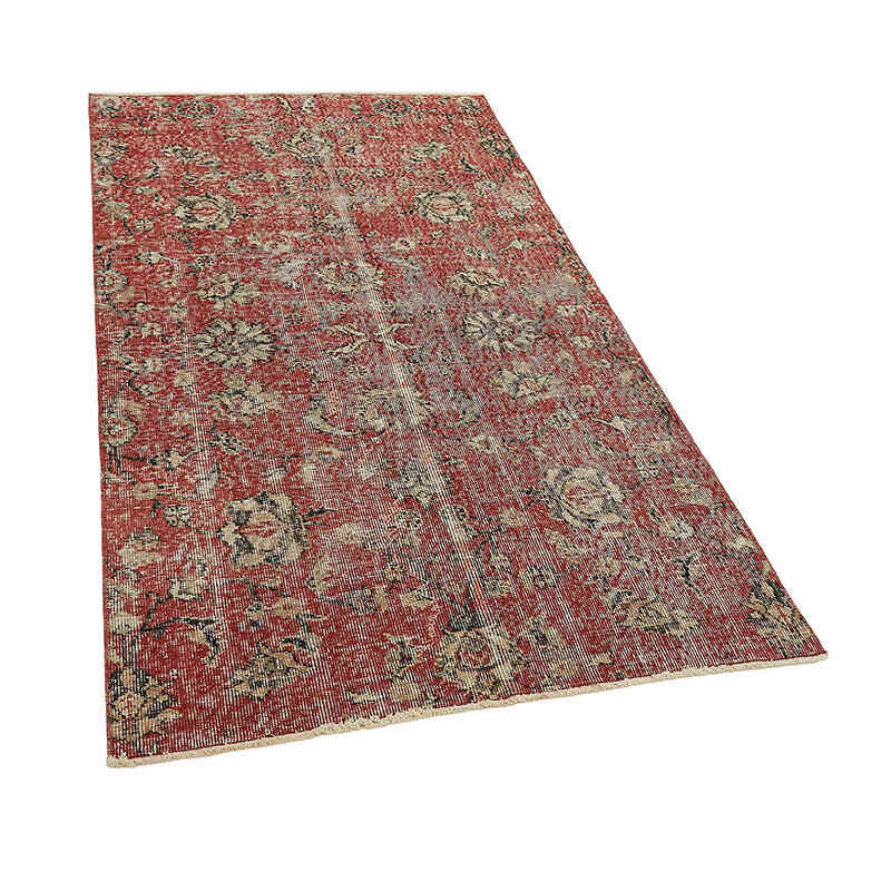 Alfombra Vintage Turca Anudada a Mano - 105 cm x 193 cm - K0082754
