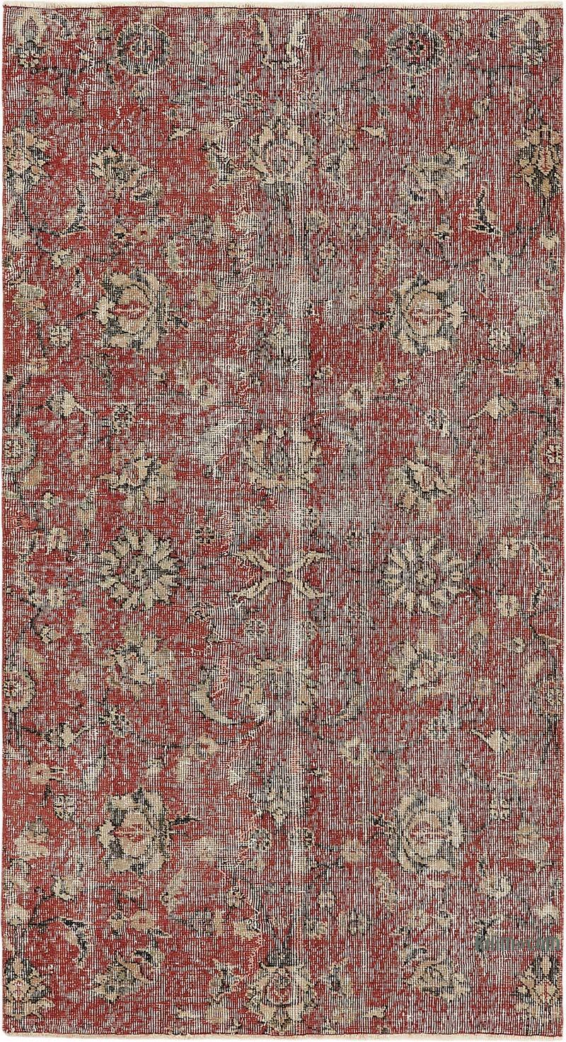 Alfombra Vintage Turca Anudada a Mano - 105 cm x 193 cm - K0082754