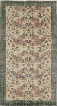 Vintage Turkish Hand-Knotted Rug - 3' 9" x 6' 11" (45" x 83")