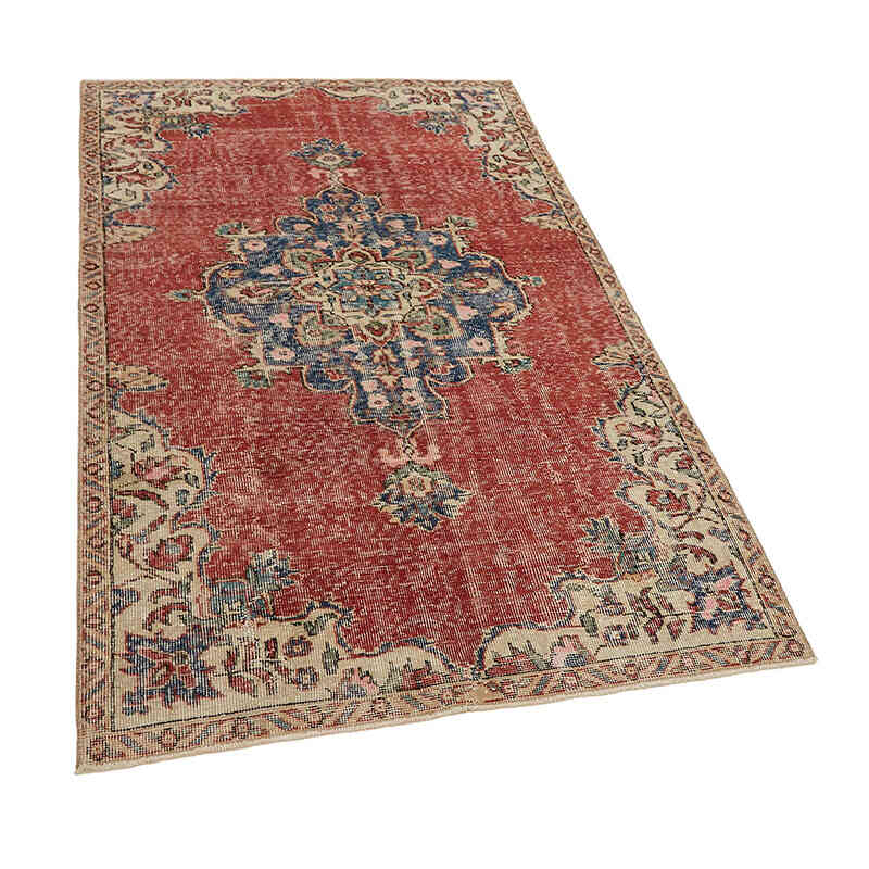 Alfombra Vintage Turca Anudada a Mano - 117 cm x 196 cm - K0082760