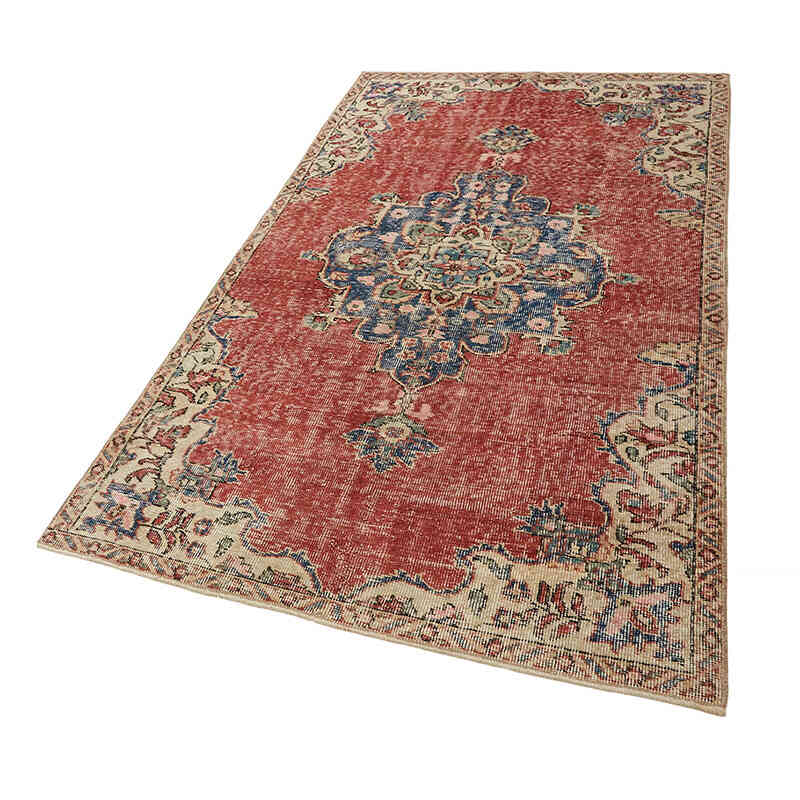 Alfombra Vintage Turca Anudada a Mano - 117 cm x 196 cm - K0082760