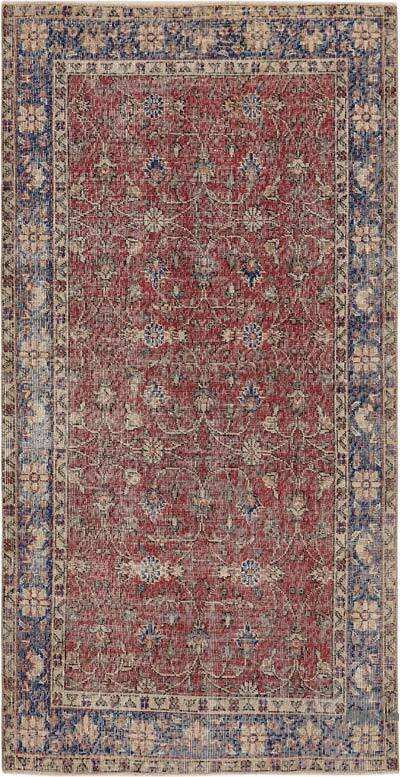 Alfombra Vintage Turca Anudada a Mano - 108 cm x 207 cm