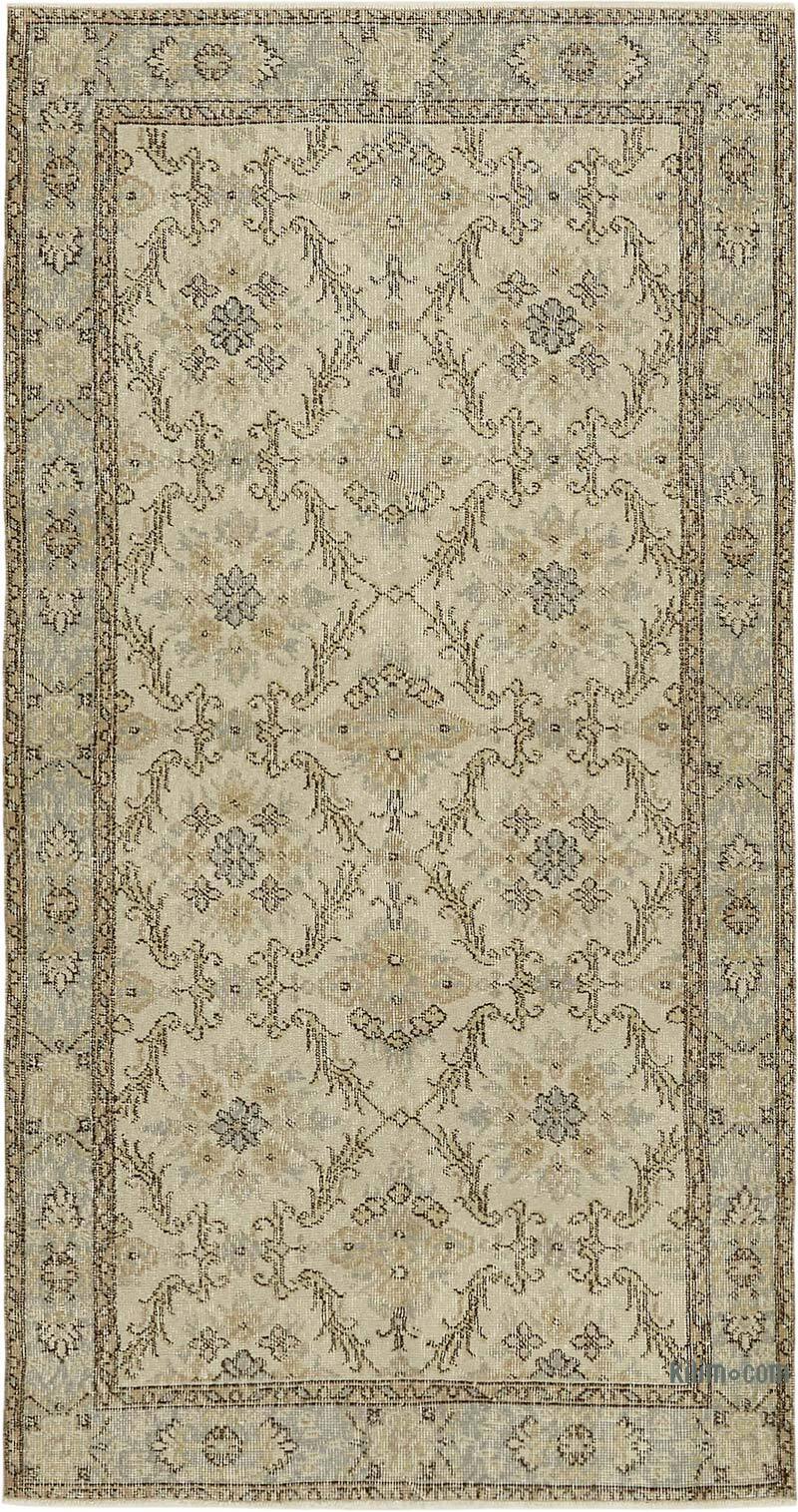 Alfombra Vintage Turca Anudada a Mano - 113 cm x 210 cm - K0082764