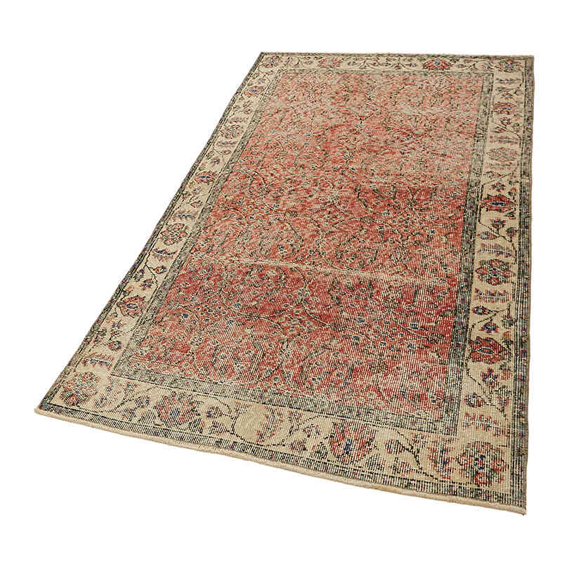 Alfombra Vintage Turca Anudada a Mano - 110 cm x 201 cm - K0082766