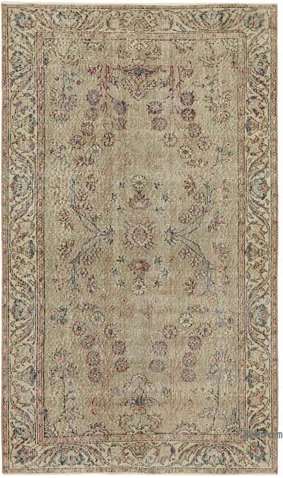 Vintage Turkish Hand-Knotted Rug - 114 cm x 192 cm