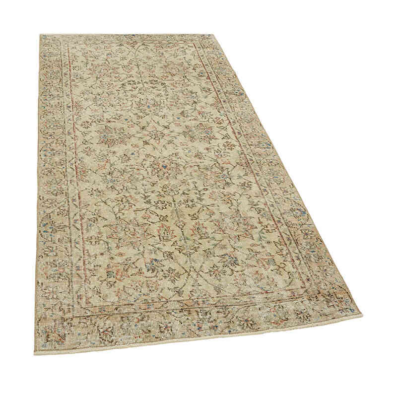 Alfombra Vintage Turca Anudada a Mano - 107 cm x 206 cm - K0082769
