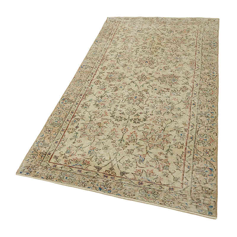 Alfombra Vintage Turca Anudada a Mano - 107 cm x 206 cm - K0082769