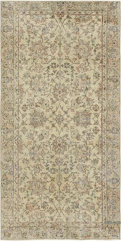 Alfombra Vintage Turca Anudada a Mano - 107 cm x 206 cm