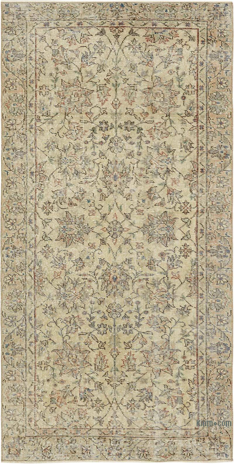 Alfombra Vintage Turca Anudada a Mano - 107 cm x 206 cm - K0082769