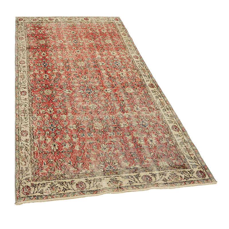 Alfombra Vintage Turca Anudada a Mano - 112 cm x 216 cm - K0082770