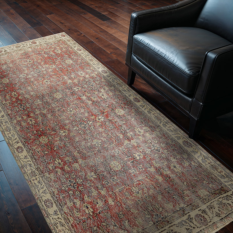 Alfombra Vintage Turca Anudada a Mano - 112 cm x 216 cm - K0082770