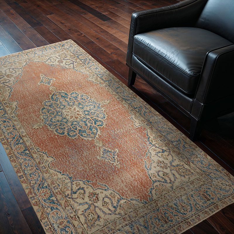 Vintage Turkish Hand-Knotted Rug - 114 cm x 195 cm - K0082771