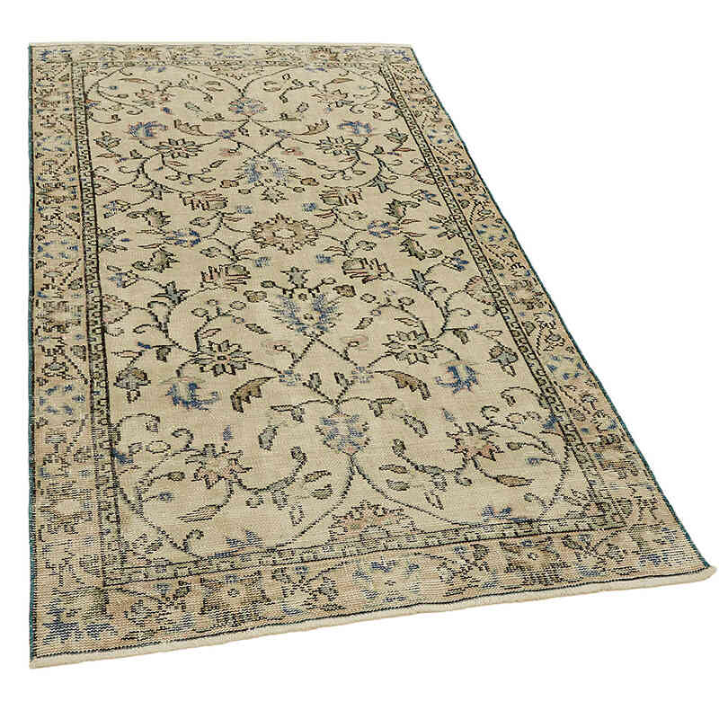 Alfombra Vintage Turca Anudada a Mano - 116 cm x 200 cm - K0082774