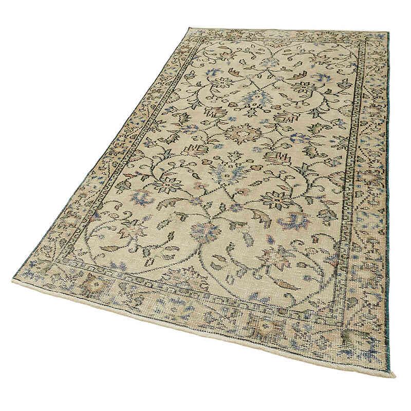 Alfombra Vintage Turca Anudada a Mano - 116 cm x 200 cm - K0082774