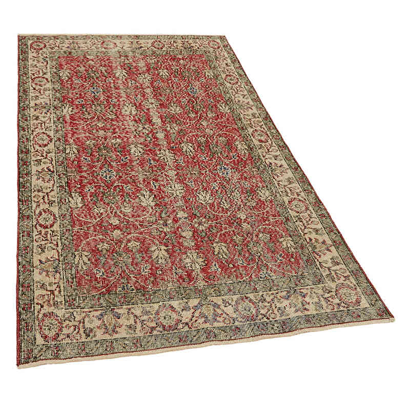 Vintage Turkish Hand-Knotted Rug - 3' 11" x 7'  (47" x 84") - K0082775