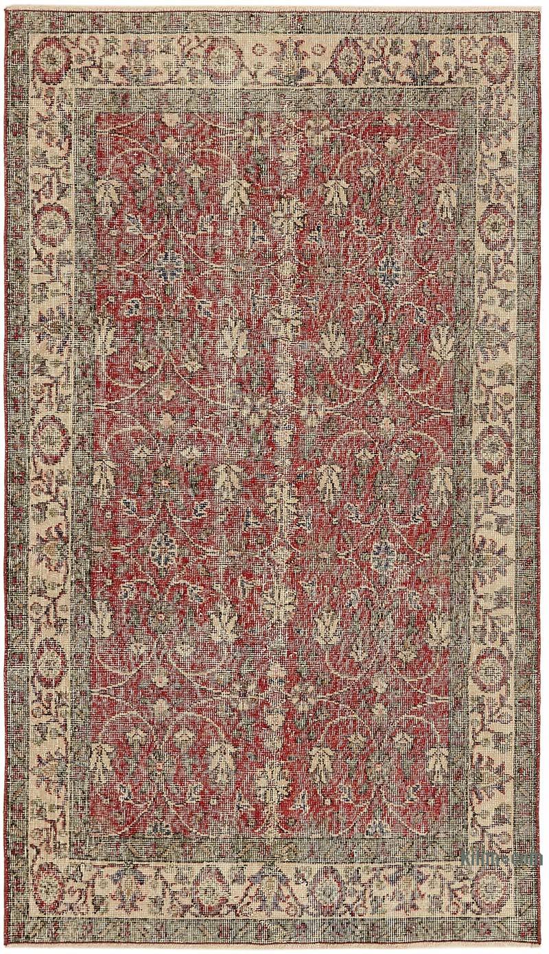 Vintage Turkish Hand-Knotted Rug - 3' 11" x 7'  (47" x 84") - K0082775