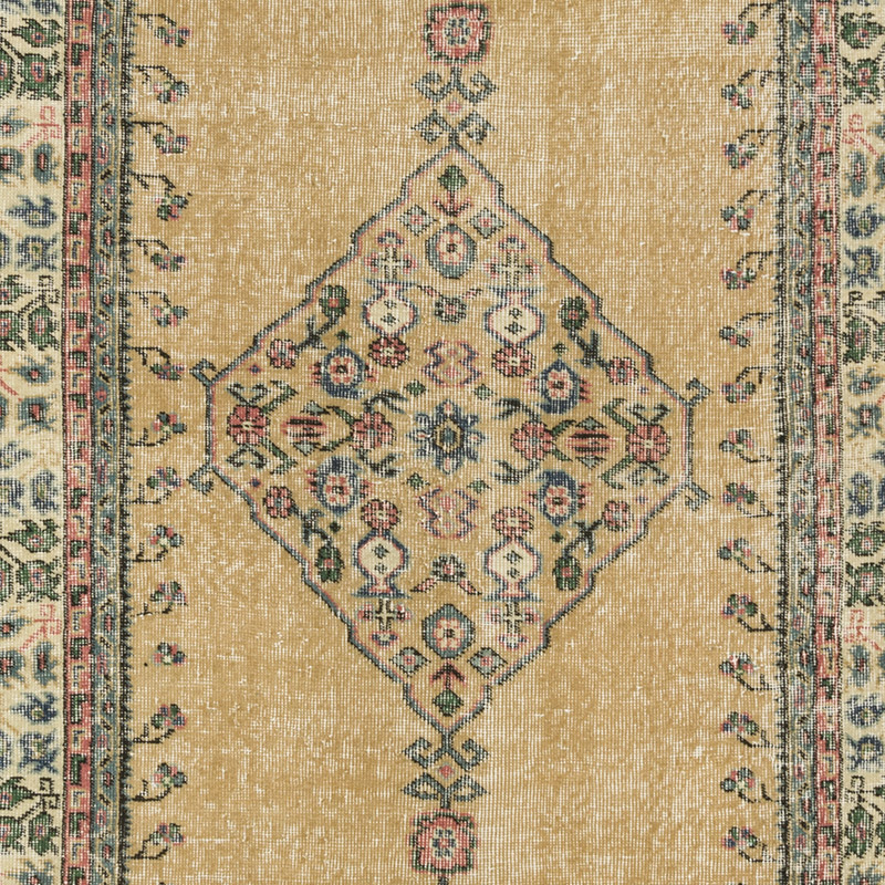 Alfombra Vintage Turca Anudada a Mano - 112 cm x 209 cm - K0082776