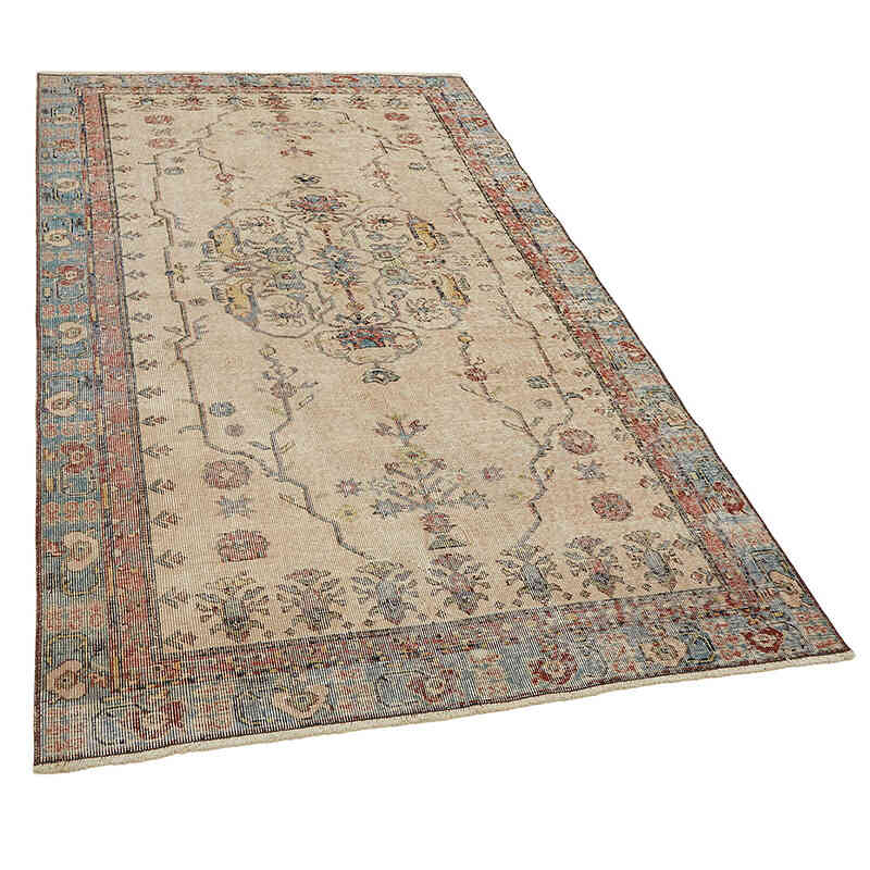 El Dokuma Vintage Halı - 130 cm x 223 cm - K0082779