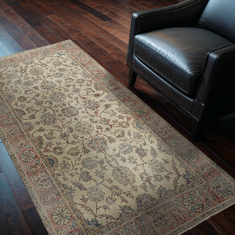 Alfombra Vintage Turca Anudada a Mano - 111 cm x 196 cm - K0082781