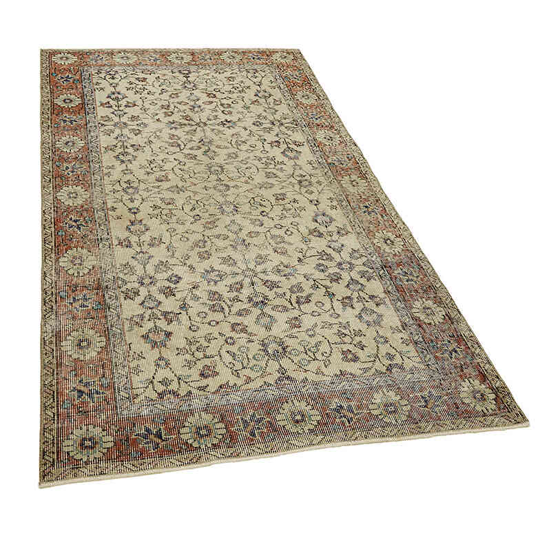 Alfombra Vintage Turca Anudada a Mano - 113 cm x 197 cm - K0082785