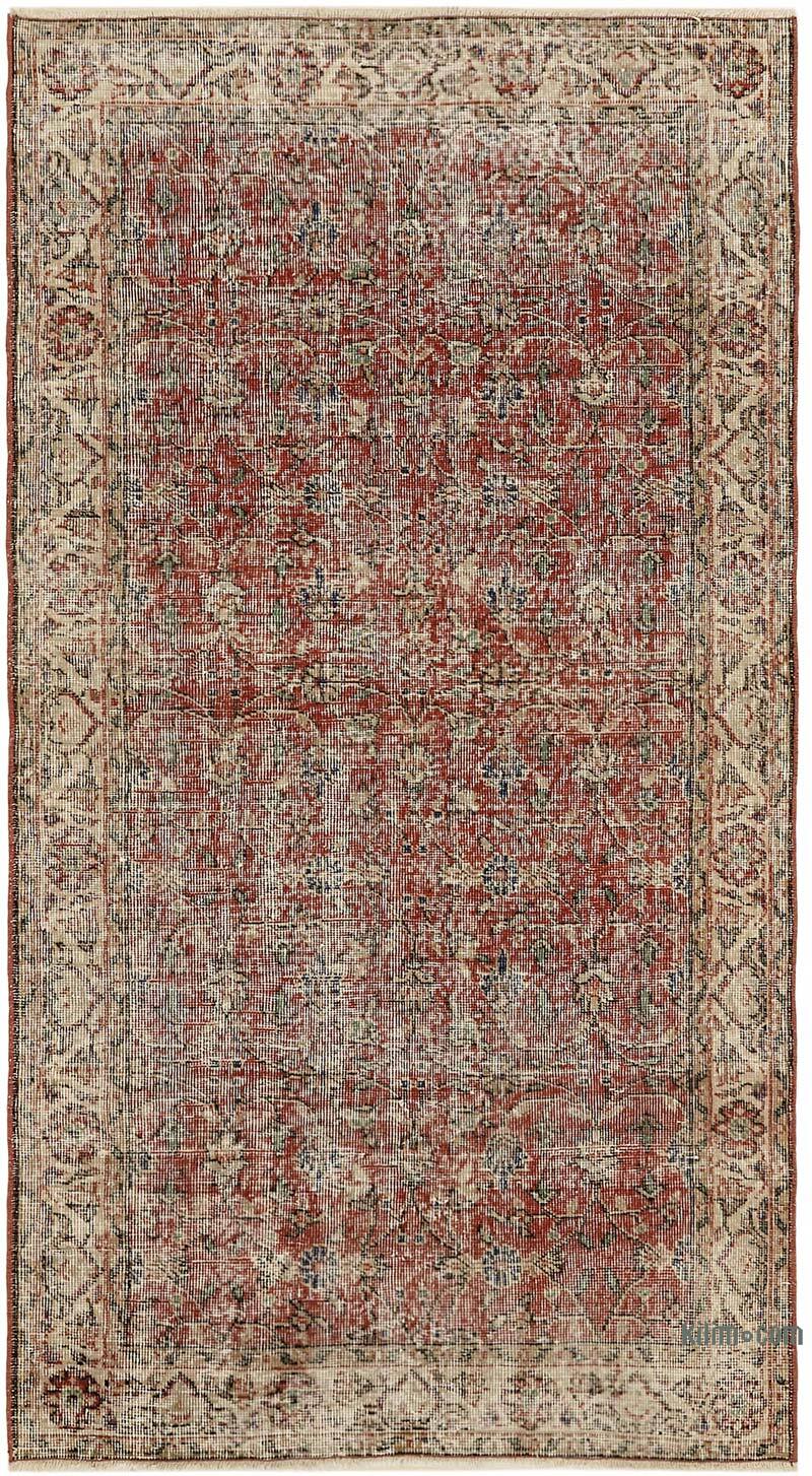 El Dokuma Vintage Halı - 116 cm x 208 cm - K0082787