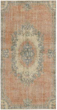 Alfombra Vintage Turca Anudada a Mano - 118 cm x 224 cm