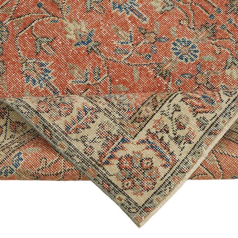Alfombra Vintage Turca Anudada a Mano - 111 cm x 200 cm - K0082790