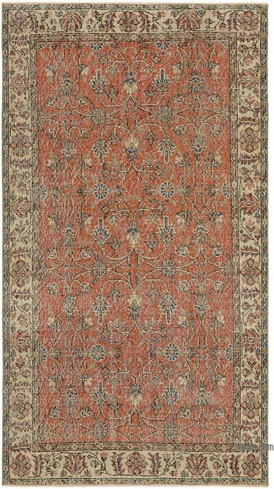 Alfombra Vintage Turca Anudada a Mano - 111 cm x 200 cm