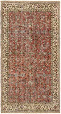 Vintage Turkish Hand-Knotted Rug - 3' 8" x 6' 8" (44" x 80")