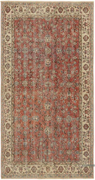 Alfombra Vintage Turca Anudada a Mano - 111 cm x 204 cm